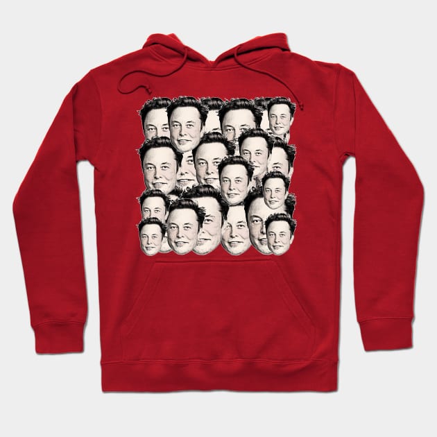 Elon Musk Collage ∆†∆†∆ 90s Style Aesthetic Design Hoodie by DankFutura